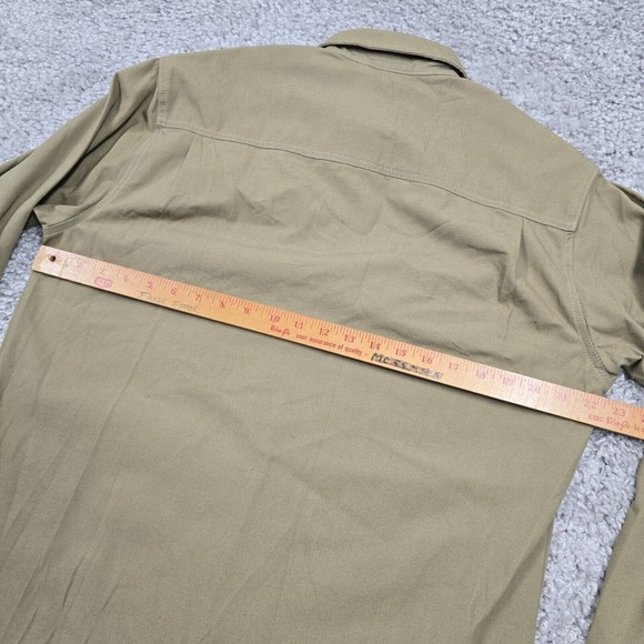 Vintage Rattlers Brand Shirt Mens Medium Khaki Button Up Long Sleeve Workwear - Picture 8 of 11